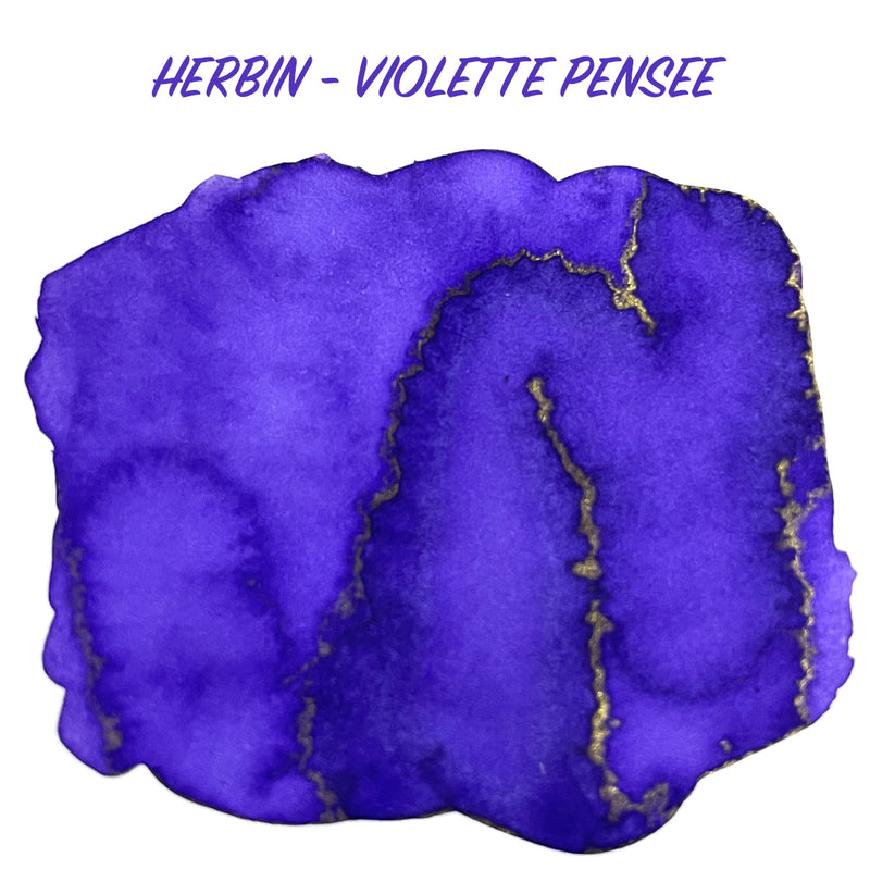 HERBIN "Jewel of Inks" Fountain Pen Ink - 30mL (with pen rest) - Violette Pensee (Violet Pansy)