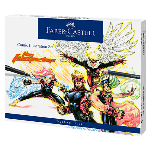 FABER-CASTELL Pitt Artist Pen - 15 Pieces - Comic Illustration Set
