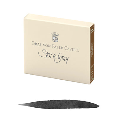 GRAF VON FABER-CASTELL Ink Cartridges - 6 Pack - Stone Grey