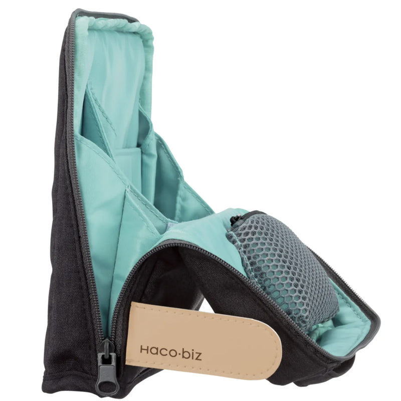 KOKUYO Haco-biz Stand Up Utility Case - Charcoal/Light Blue
