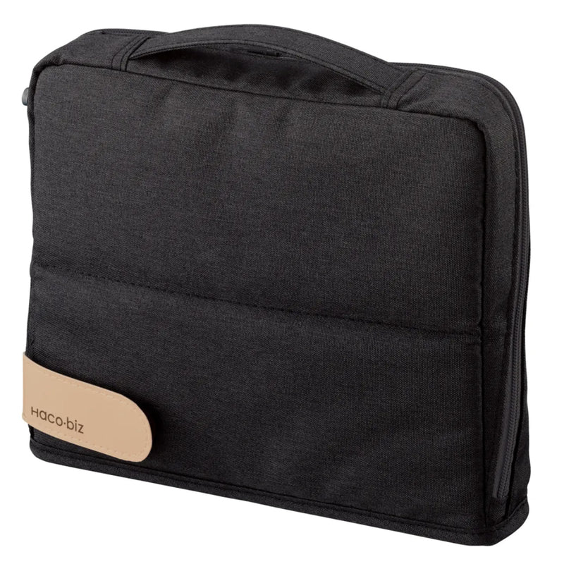 KOKUYO Haco-biz Stand Up Utility Case - Charcoal/Light Blue