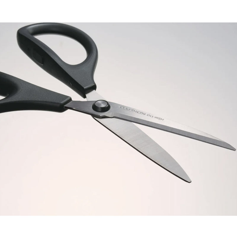 KOKUYO SAXA Straight Blade Scissors - Standard 65mm Blade Length - Black - Various Blade Finishes