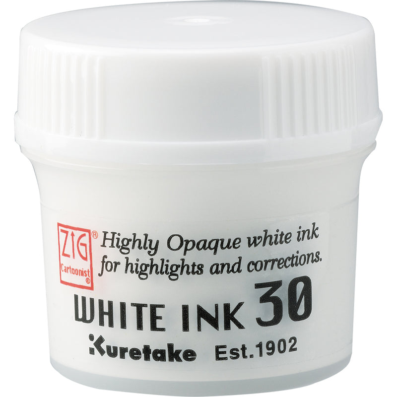 ZIG KURETAKE Cartoonist White Ink (Water-based Pigment) - 30g