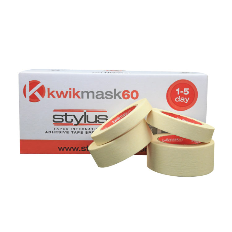 STYLUS Kwikmask60 High Tack Masking Tape - Single Roll - 18mm x 50m