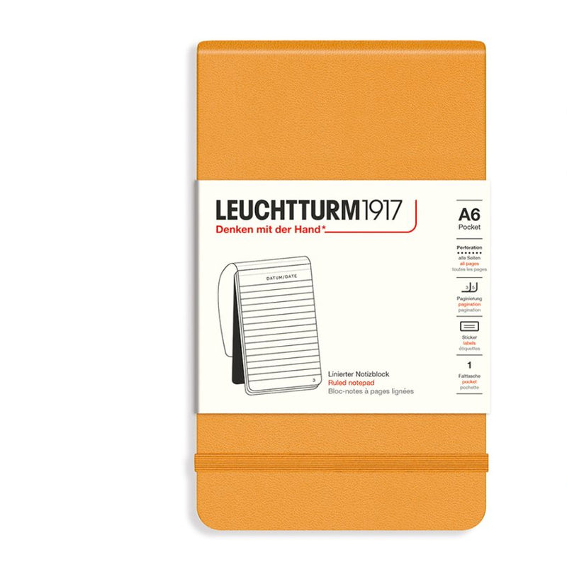 LEUCHTTURM1917 Classic Hard Cover - Reporter Notebook  - Pocket (A6) - Ruled - Rising Sun