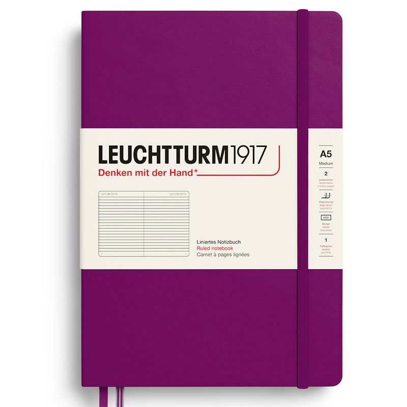 LEUCHTTURM1917 Human Intelligence Colours - Classic Hard Cover - Medium (A5) - Burgundy