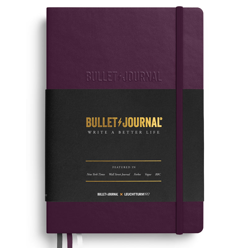 Drehgriffel Bullet Journal Edition Purple26 - Gel Twist Pen - Black Ink (0.5mm) - Brass Tip - Aluminium Barrel in Purple