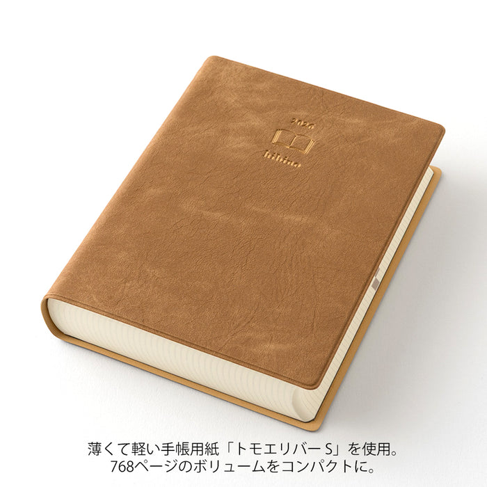 2026 MIDORI Hibino - Daily Diary Planner - Soft Cover - Pocket (A6) - Brown