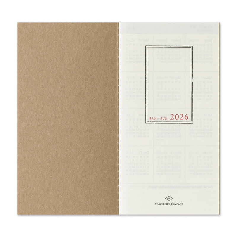 2026 Traveler's Company - Diary Insert - Regular Size - Weekly Planner and Notebook