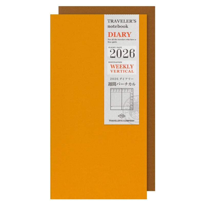 2026 Traveler's Company - Diary Insert - Regular Size (11 x 21cm) - Weekly Vertical Planner