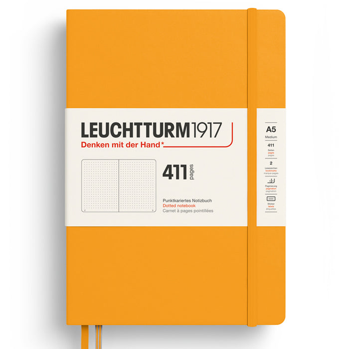 LEUCHTTURM1917 Classic Hard Cover Expanded Notebook 411 - Medium (A5) - Dotted - Rising Sun
