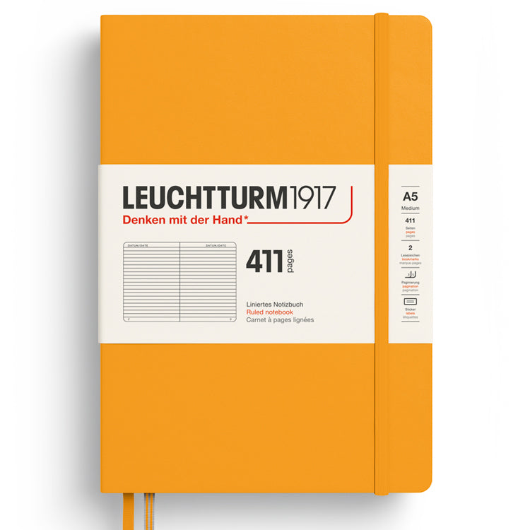 LEUCHTTURM1917 Classic Hard Cover Expanded Notebook 411 - Medium (A5) - Ruled - Rising Sun