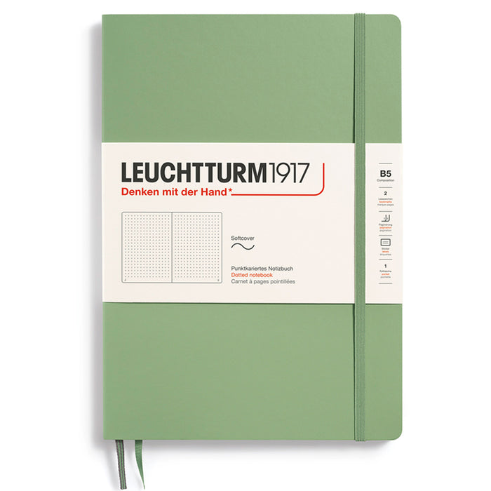 LEUCHTTURM1917 Composition Notebook Soft Cover - B5 - Dotted - Sage