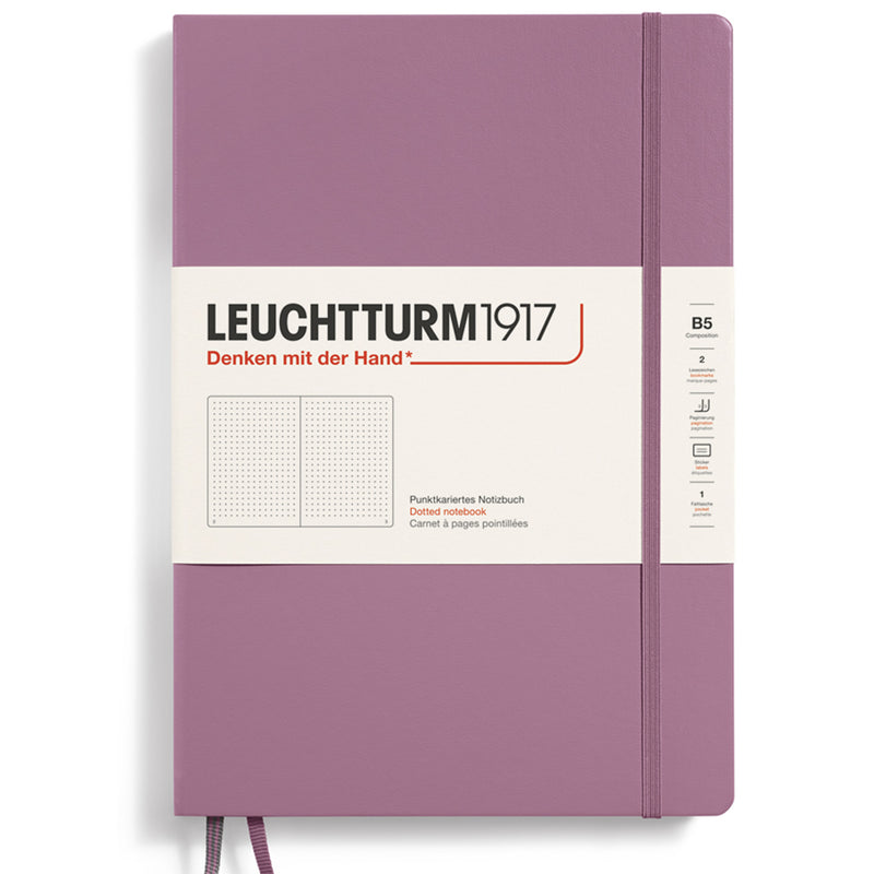 LEUCHTTURM1917 Composition Notebook Hard Cover - B5 - Dusty Rose