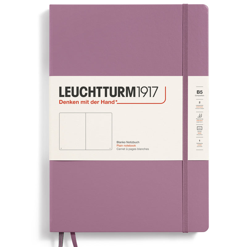 LEUCHTTURM1917 Composition Notebook Hard Cover - B5 - Dusty Rose