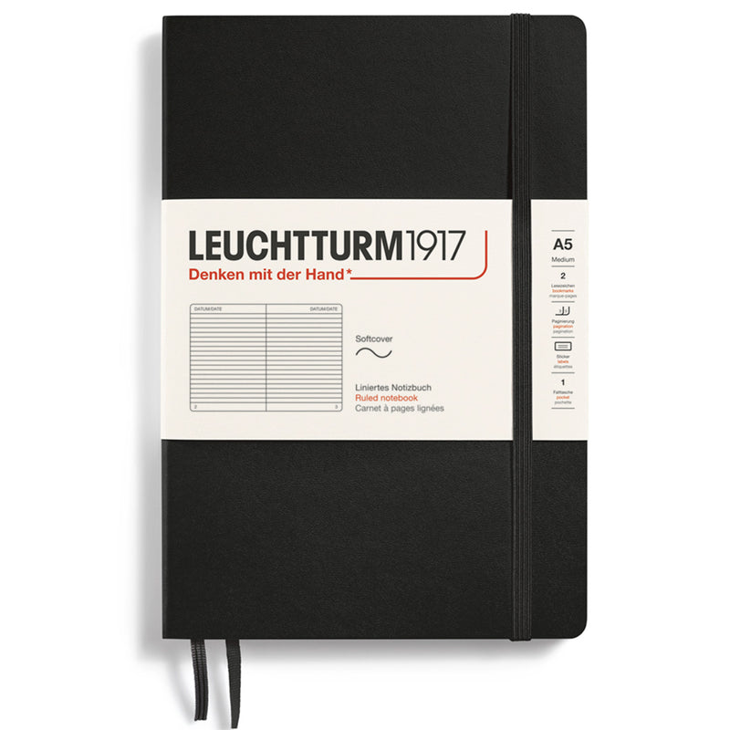 LEUCHTTURM1917 Soft Cover - Medium (A5) - Black