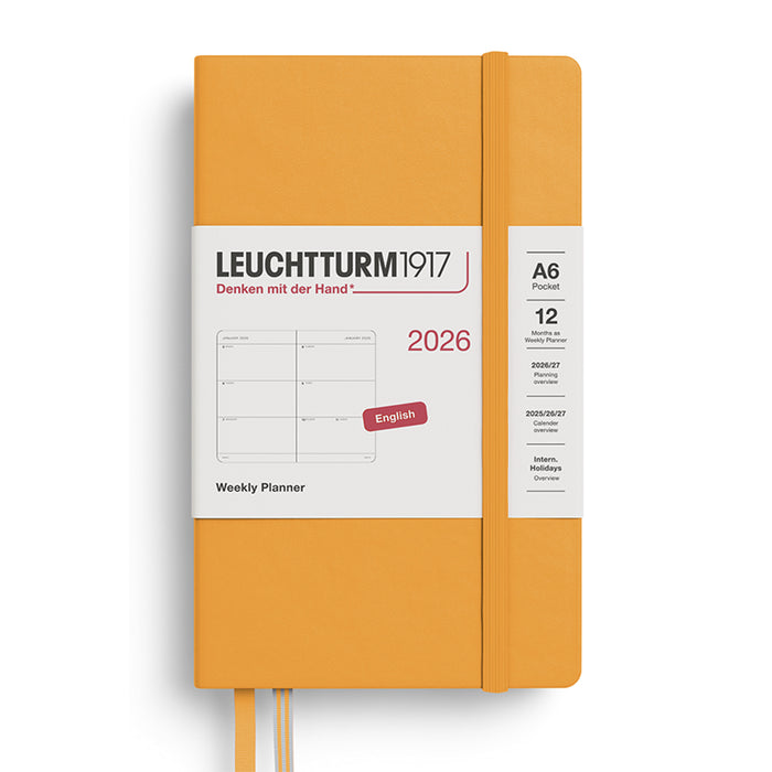 2026 LEUCHTTURM1917 Weekly Horizontal Diary Planner - Hard Cover - Pocket (A6)
