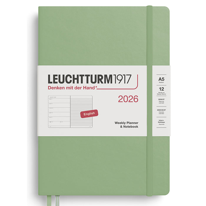 2026 LEUCHTTURM1917 Weekly Planner and Notebook - Hard Cover - Medium (A5)