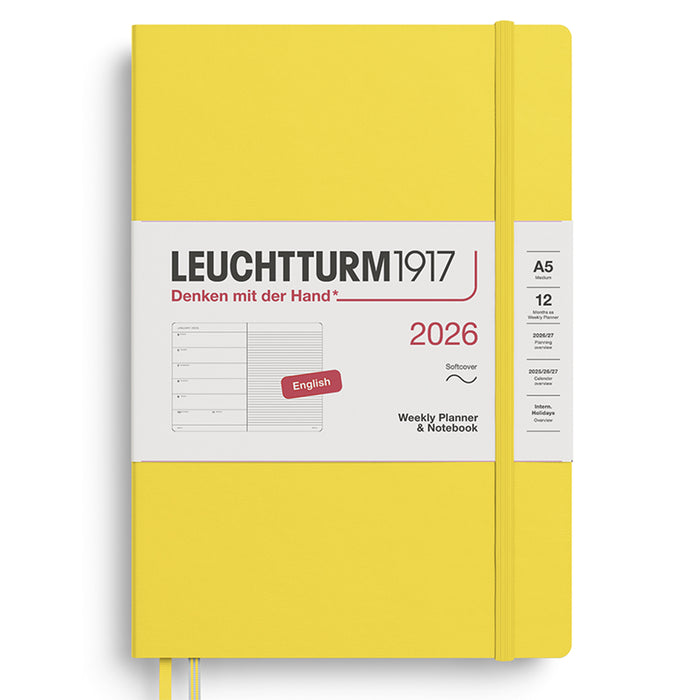 2026 LEUCHTTURM1917 Weekly Planner and Notebook - Soft Cover - Medium (A5)