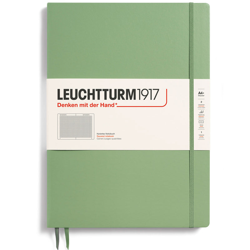 LEUCHTTURM1917 Classic Hard Cover - Master SLIM A4 - Squared / Grid - Sage