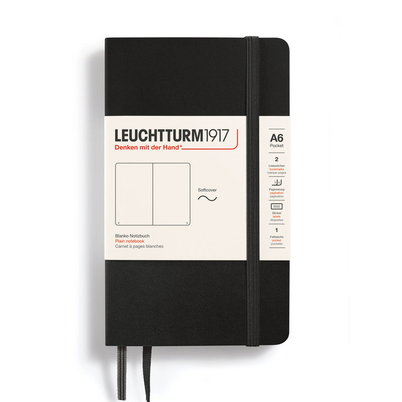 LEUCHTTURM1917 Paperback Notebook Soft Cover - B6 - Black