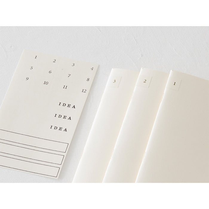 MIDORI - Notebook - Light - A5 - Grid (pack of 3)