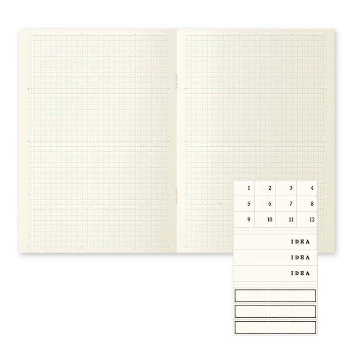MIDORI - Notebook - Light - A5 - Grid (pack of 3)