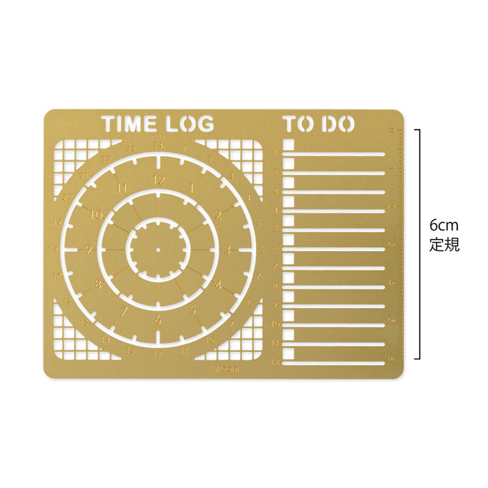 MIDORI - Diary Template - Time Log - Brass