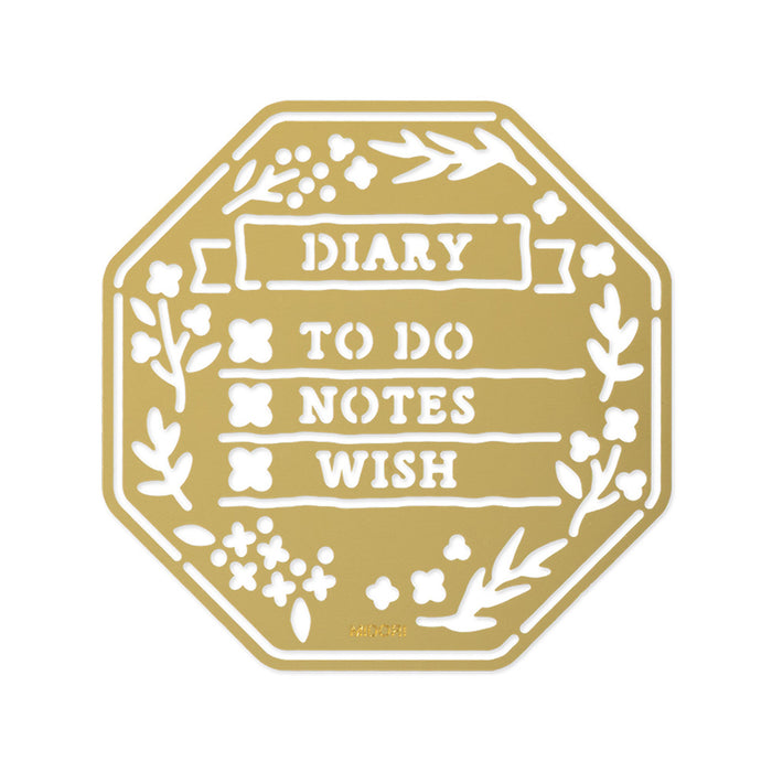 MIDORI - Motif Template - Diary - Brass