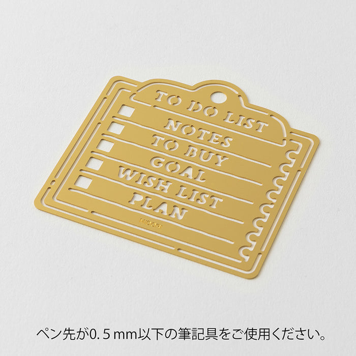MIDORI - Motif Template - To Do List - Brass