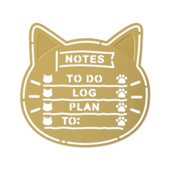 MIDORI - Motif Template - Cat - Brass