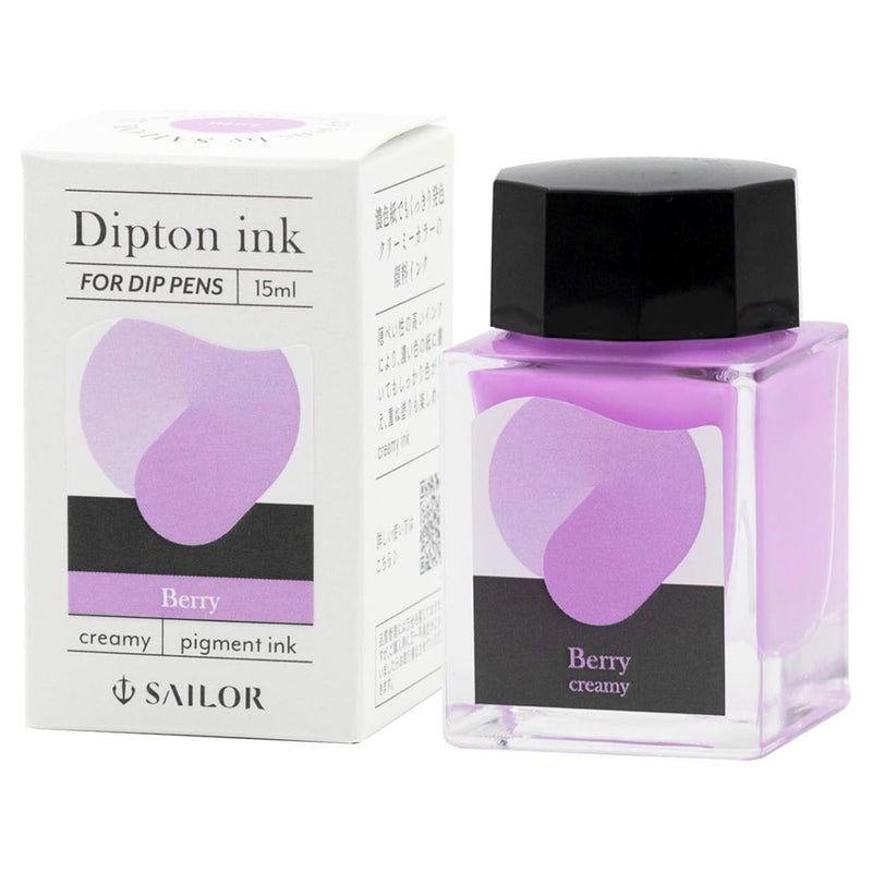 SAILOR Dipton - Dip Pen Calligraphy Ink - 15mL - Creamy Berry