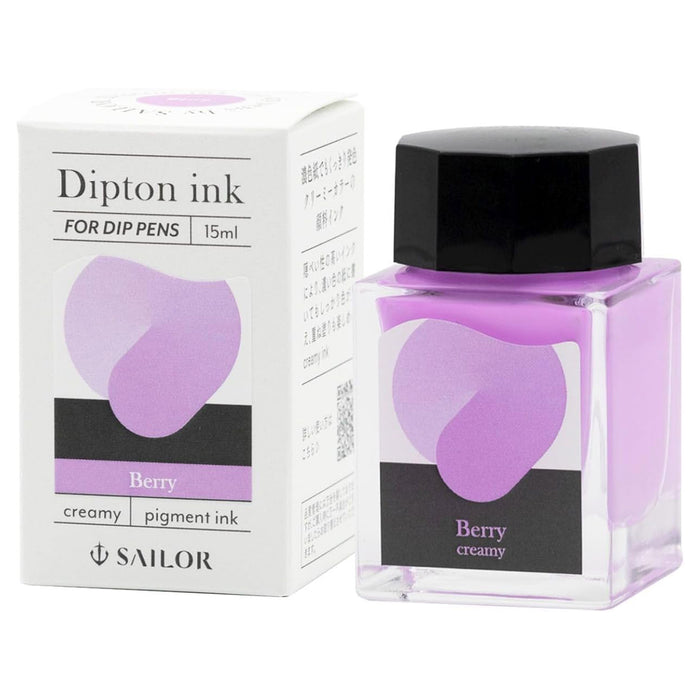 SAILOR Dipton - Dip Pen Calligraphy Ink - 15mL - Creamy Berry
