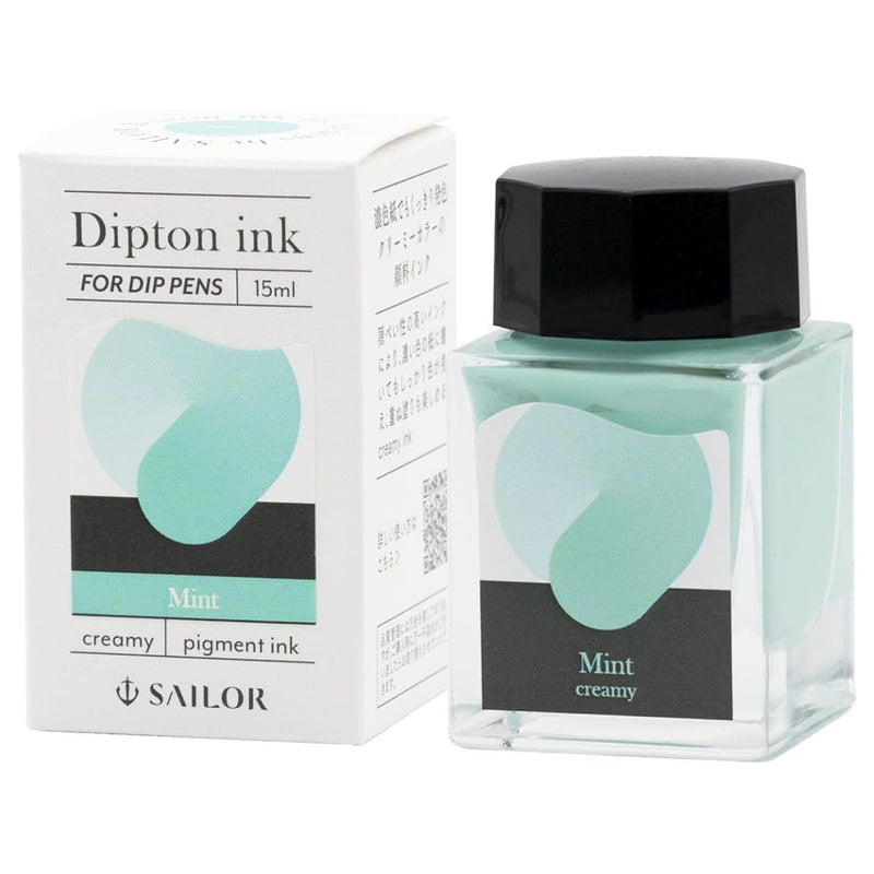 SAILOR Dipton - Dip Pen Calligraphy Ink - 15mL - Creamy Mint