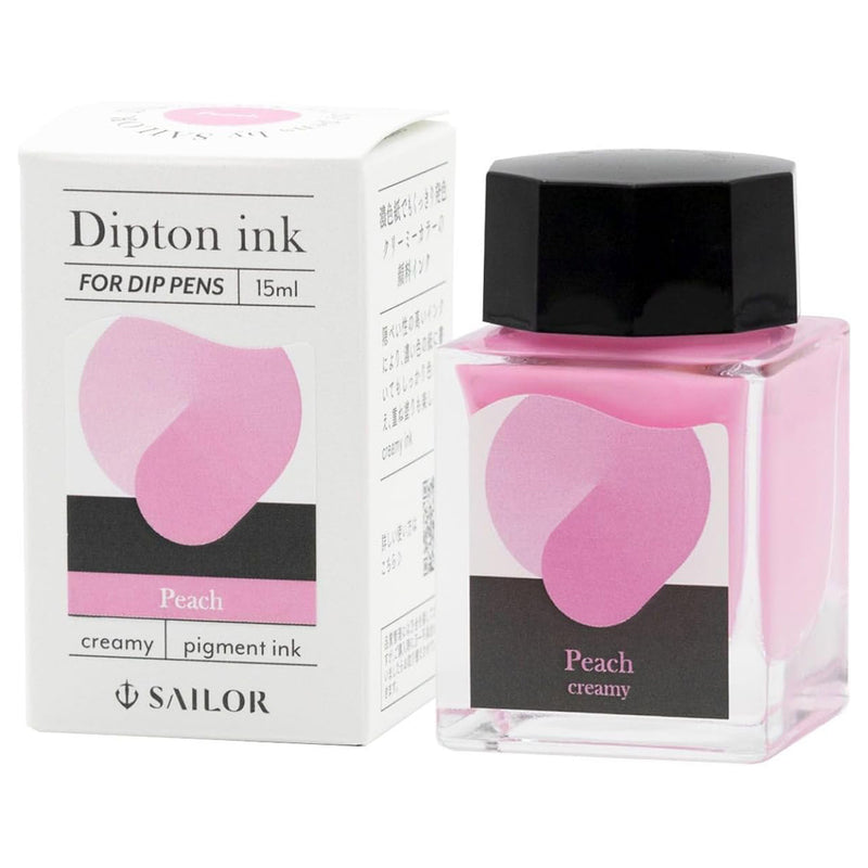 SAILOR Dipton - Dip Pen Calligraphy Ink - 15mL - Creamy Peach