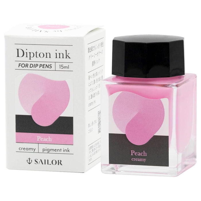 SAILOR Dipton - Dip Pen Calligraphy Ink - 15mL - Creamy Peach