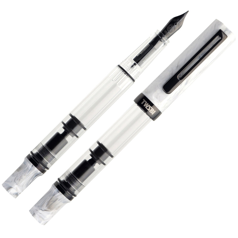 TWSBI Eco Fountain Pen - Carrara with Onyx Trim and Nib