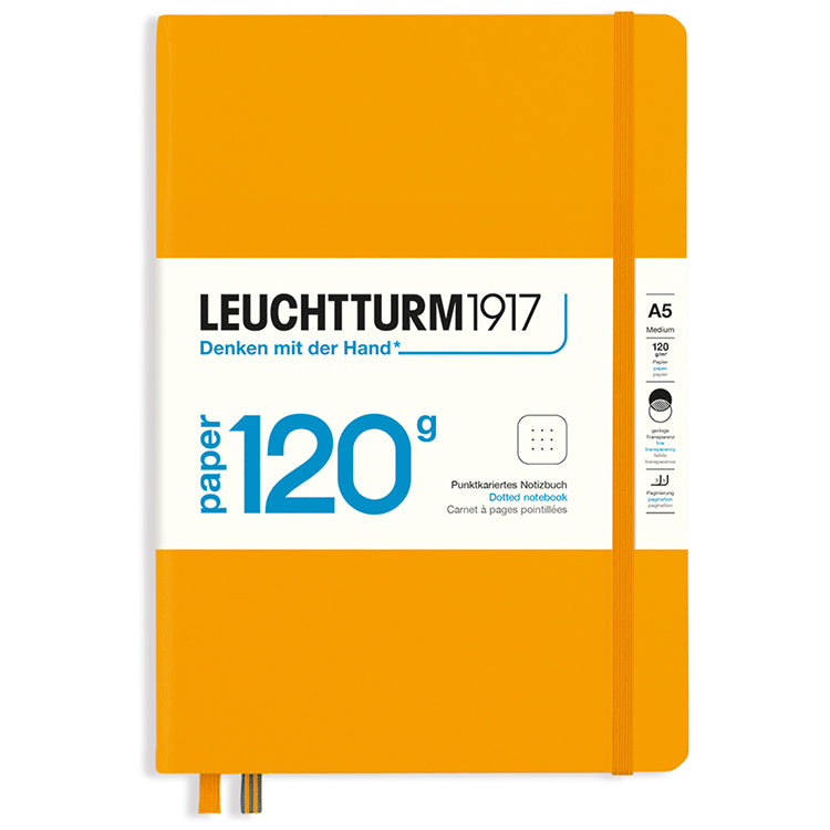 LEUCHTTURM1917 120gsm Classic Hard Cover Notebook - Medium (A5) - Dotted - Rising Sun