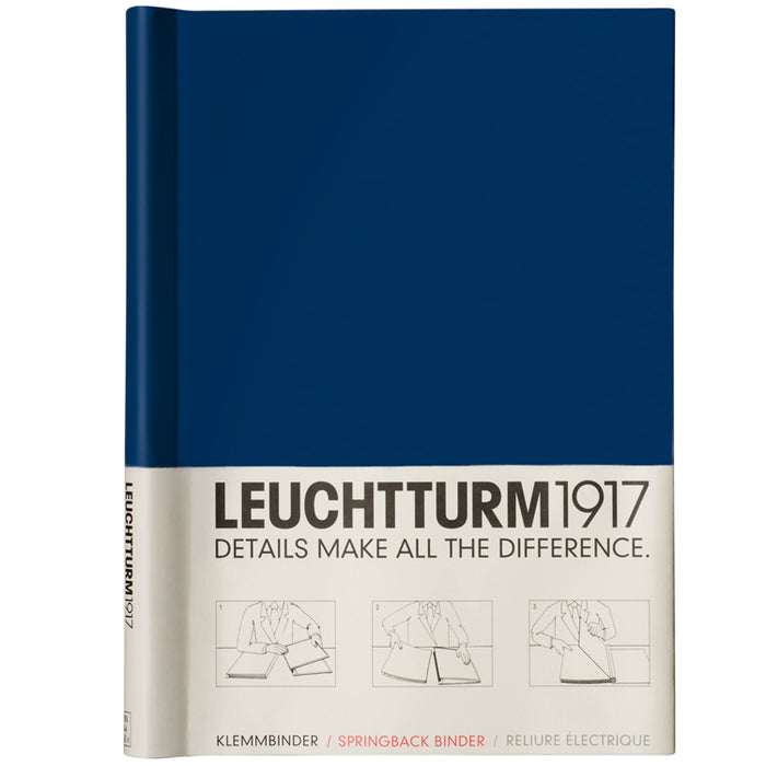 LEUCHTTURM1917 Peka Springback Binder (holds 150 pages) - A4 - Navy