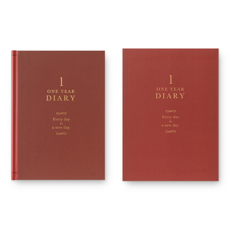 MIDORI - Undated 1 Year Diary - Daily - Red