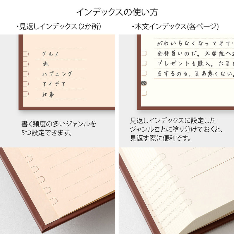 MIDORI - Undated 1 Year Diary - Daily - Red