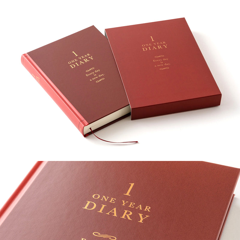 MIDORI - Undated 1 Year Diary - Daily - Red