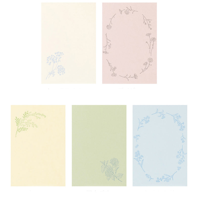 MIDORI - Washi Postcards - Floral Design - Pack of 10