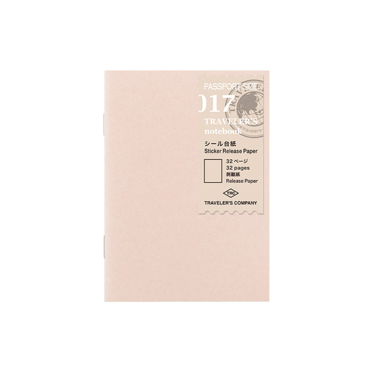 Traveler's Company - Inserts - Passport Size - 017 - Sticker Release Paper