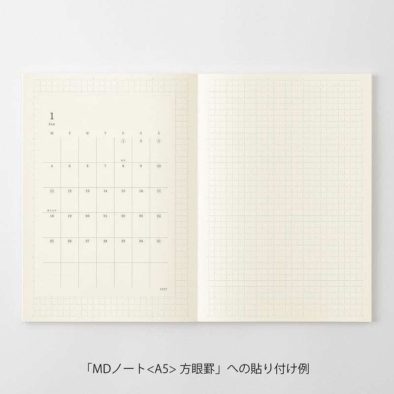 2027 MIDORI - Diary Stickers - Monthly Planner - Medium (17.2 x 11.8cm) Suits B6+
