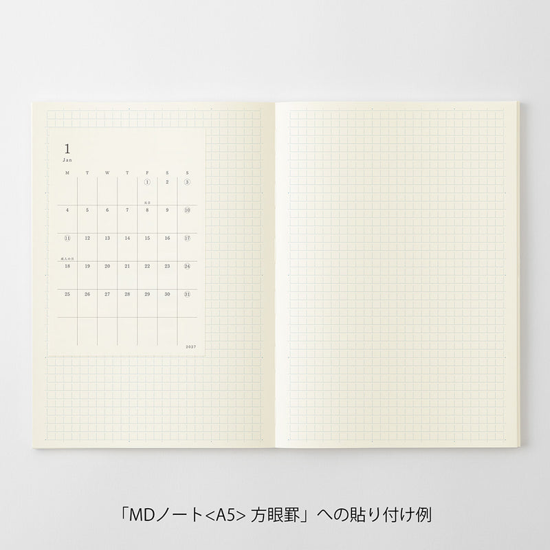 2027 MIDORI - Diary Stickers - Monthly Planner - Small (13.8 x 9.5cm) Suits A6 and up