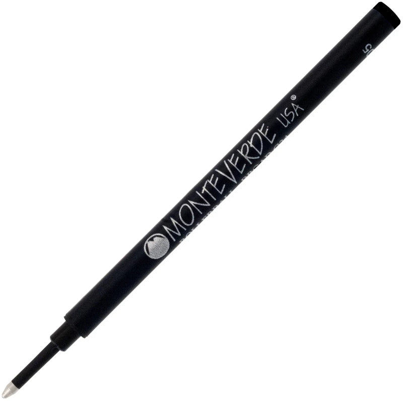 MONTEVERDE USA Ceramic Gel Refill (G232) to fit Capped Rollerballs (plastic body) - Pack of 2 - Black - Medium