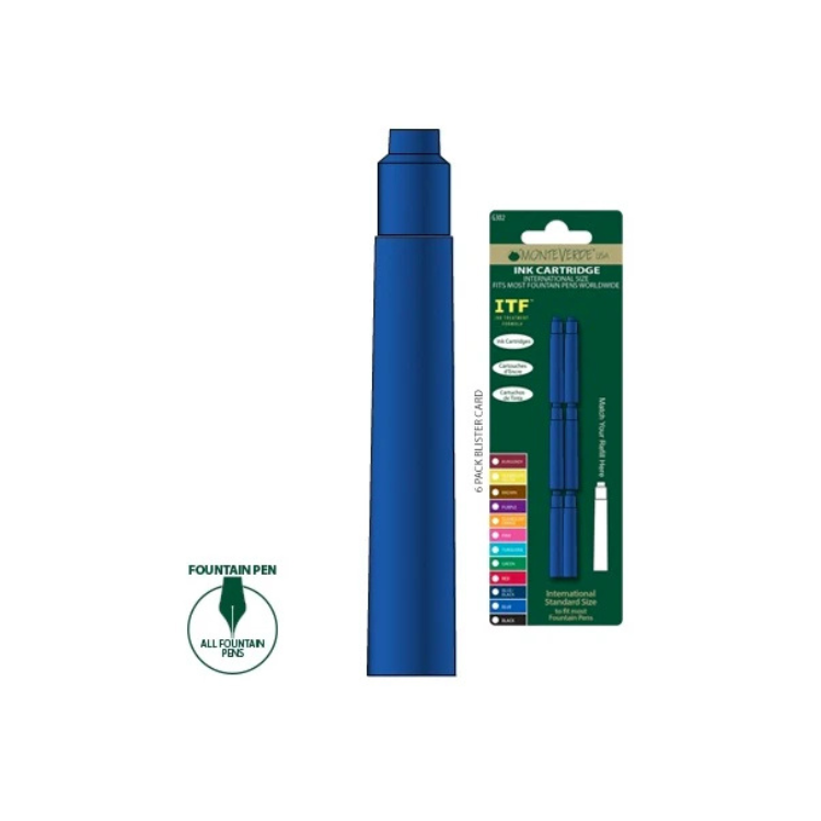 MONTEVERDE USA Ink Cartridges (G302) - 6 Pack - Blue/Black