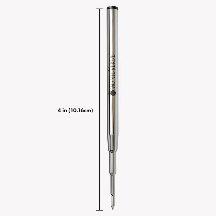 MONTEVERDE USA Softroll Ballpoint (M142) to fit MONTBLANC - Pack of 2 - Black - Broad