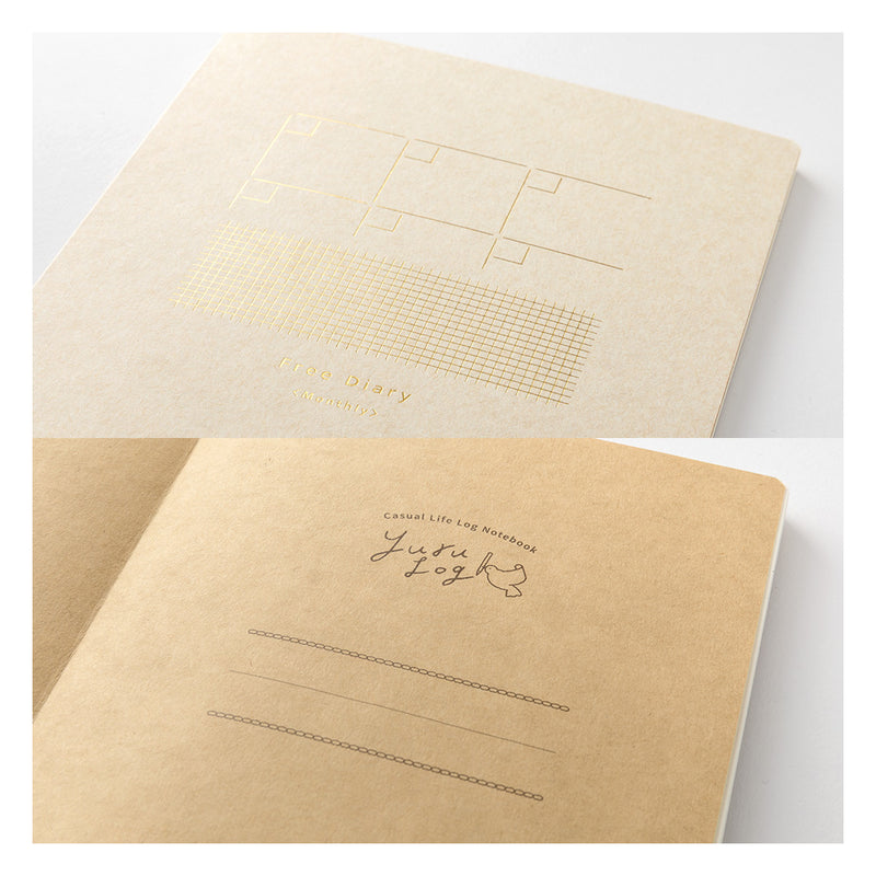 MIDORI - Yuru Log - Undated Monthly Planer (12 Months) - B6
